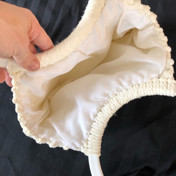 Vtg BOHO Macrame Handbag - Picture 6 of 14